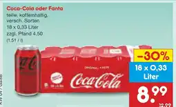 Netto Marken-Discount Coca-cola oder fanta Angebot