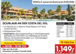 Netto Marken-Discount 14 nächte im 4-sterne-hotel bakour oh nice costa del sol Angebot