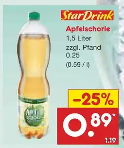 Netto Marken-Discount Stardrink apfelschorle Angebot