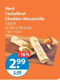 V Markt Bard fackelbrot cheddar-mozzarella Angebot