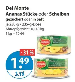 V Markt Del monte ananas stücke gezuckert Angebot