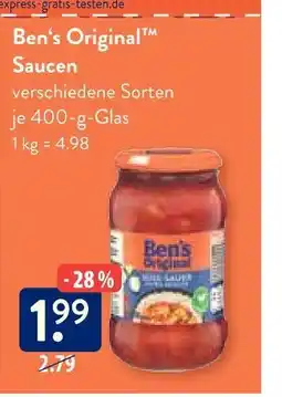 V Markt Ben's original saucen Angebot