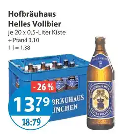V Markt Hofbräuhaus helles vollbier Angebot