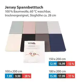 V Markt Viva jersey spannbettuch Angebot