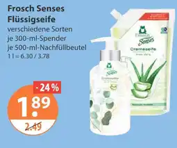 V Markt Frosch senses flüssigseife Angebot