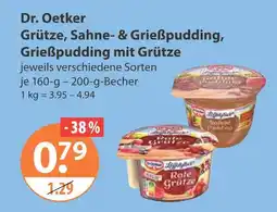 V Markt Dr. oetker grütze, sahne- & grießpudding, grießpudding mit grütze Angebot