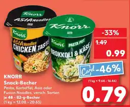 Kaufland Knorr snack-becher asia noodles chicken taste Angebot