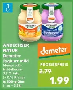 Kaufland Andechser natur joghurt mild mango Angebot