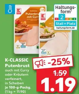 Kaufland K-classic putenbrust mit curry Angebot