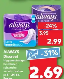 Kaufland Always discreet Angebot