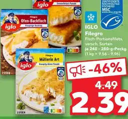 Kaufland Iglo filegro fisch-portionsfilets Angebot