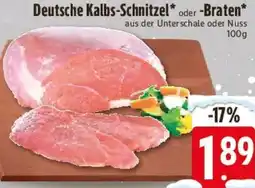 Edeka Deutsche Kalbs-Schnitzel oder Braten Angebot