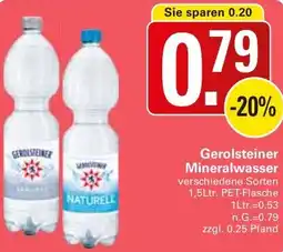 WEZ Gerolsteiner Mineralwasser Angebot