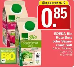 WEZ EDEKA Bio Rote Bete oder Sauerkraut Saft Angebot