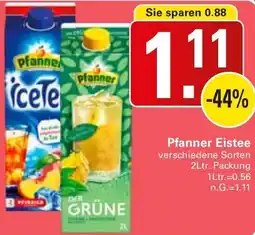 WEZ Pfanner Eistee Angebot