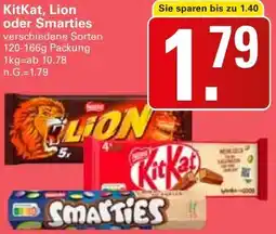 WEZ KitKat, Lion oder Smarties Angebot