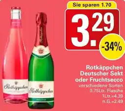 WEZ Rotkäppchen Deutscher Sekt oder Fruchtsecco Angebot