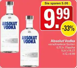 WEZ Absolut Vodka Angebot