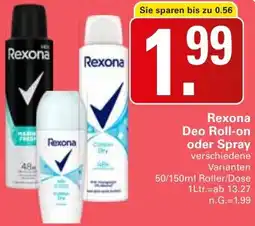 WEZ Rexona Deo Roll-on oder Spray Angebot
