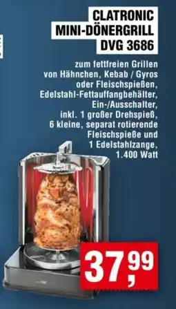 Handelshof CLATRONIC MINI-DÖNERGRILL DVG 3686 Angebot