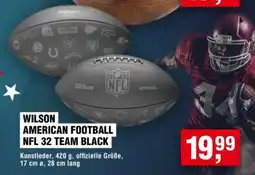 Handelshof WILSON AMERICAN FOOTBALL NFL 32 TEAM BLACK Angebot