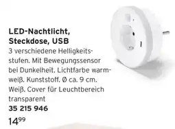 Tchibo LED-Nachtlicht, Steckdose, USB Angebot