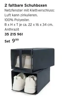 Tchibo 2 faltbare Schuhboxen Angebot