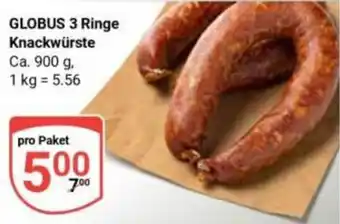 Globus GLOBUS 3 Ringe Knackwürste Angebot