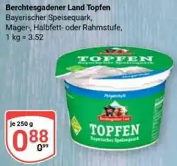 Globus Berchtesgadener Land Topfen Angebot