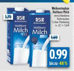 diska Weihenstephan Haltbare Milch Angebot