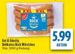diska Gut & Günstig Delikatess Bock Würstchen Angebot