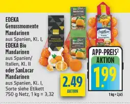 diska EDEKA Genussmomente Mandarinen, EDEKA Bio Mandarinen oder SanLucar Mandarinen Angebot