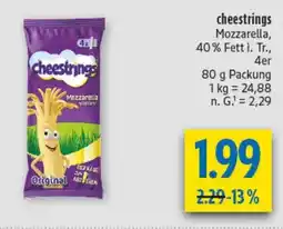 diska cheestrings Mozzarella Angebot