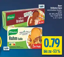 diska Knorr Delikatess Sauce Angebot