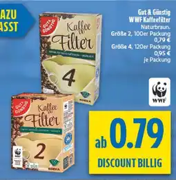 diska Gut & Günstig WWF Kaffeefilter Naturbraun. Angebot