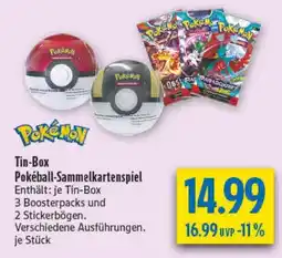 diska Pokemon Tin-Box Pokéball-Sammelkartenspiel Angebot