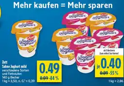 diska Zott Sahne Joghurt mild Angebot
