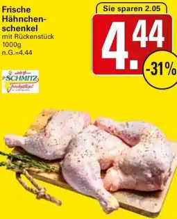 WEZ Frische Hähnchenschenkel Angebot