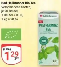 Globus Bad Heilbrunner Bio Tee Angebot