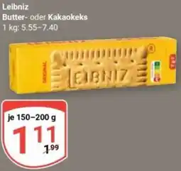 Globus Leibniz Butter- oder Kakaokeks Angebot
