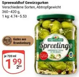Globus Spreewaldhof Gewürzgurken Angebot