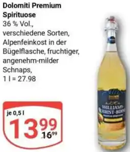 Globus Dolomiti Premium Spirituose Angebot