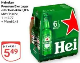 Globus Heineken Premium Bier Lager oder Heineken 0,0 % Angebot