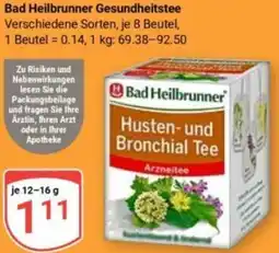 Globus Bad Heilbrunner Gesundheitstee Angebot