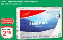 Globus Jeden Tag Küchentücher Classic Saugstark Angebot