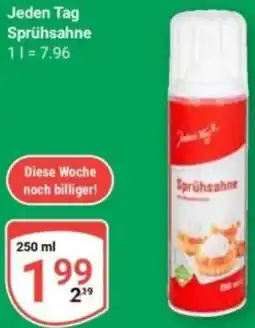 Globus Jeden Tag Sprühsahne Angebot