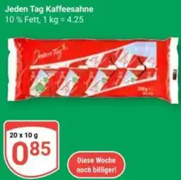 Globus Jeden Tag Kaffeesahne Angebot