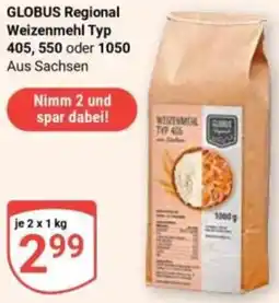 Globus GLOBUS Regional Weizenmehl Typ 405, 550 oder 1050 Angebot
