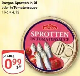 Globus Dovgan Sprotten in Öl oder in Tomatensauce Angebot