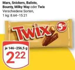 Globus Mars, Snickers, Balisto, Bounty, Milky Way oder Twix Angebot